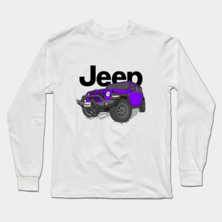 Purple Jeep Wrangler Rubicon Long Sleeve T-Shirt